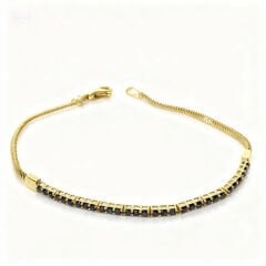 Siyah Taşlı Suyolu Bileklik