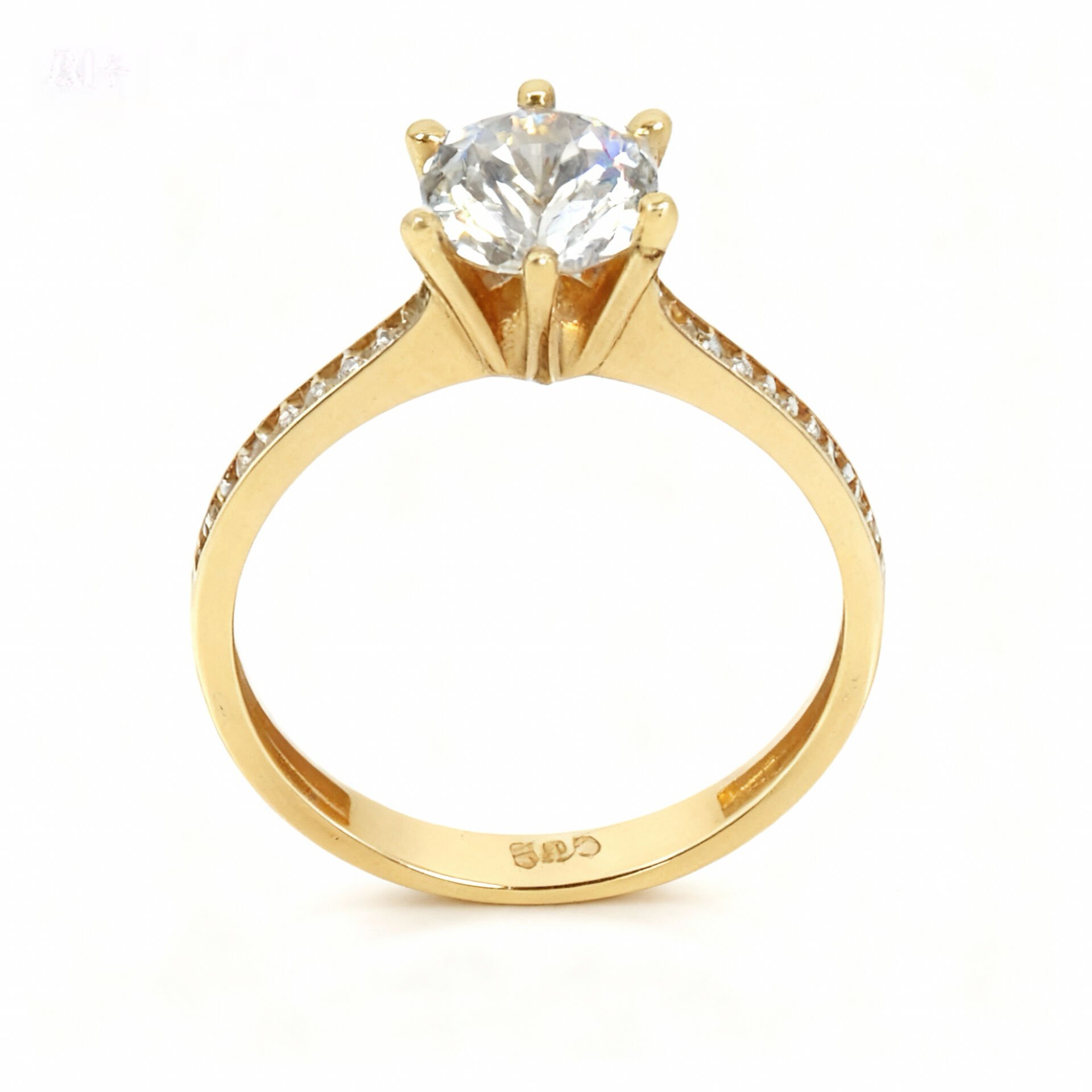 Altın Taşlı Tektaş yüzük