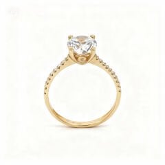 Altın Taşlı Tektaş Yüzük