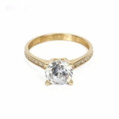 Altın Taşlı Tektaş Yüzük