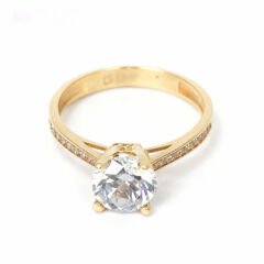 Altın Taşlı Tektaş Yüzük