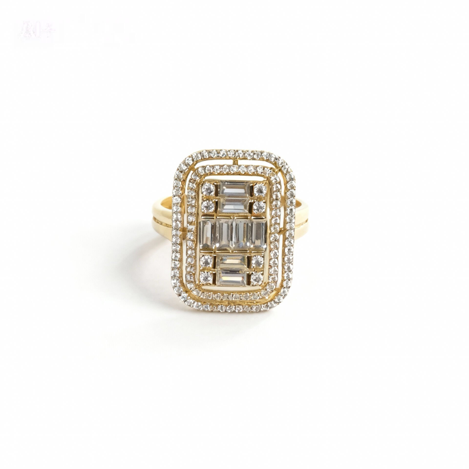 Cigold taşlı altın yüzük