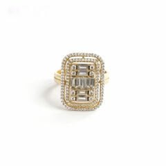 Cigold taşlı altın yüzük