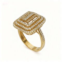 Cigold taşlı altın Yüzük