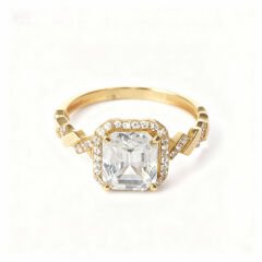 Altın Tasarım Tektaş Yüzük