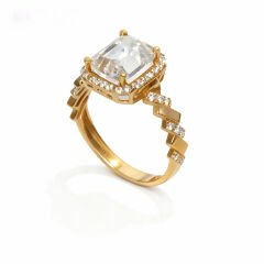 Altın Tasarım Tektaş Yüzük