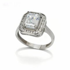 Altın Taşlı Baget Yüzük