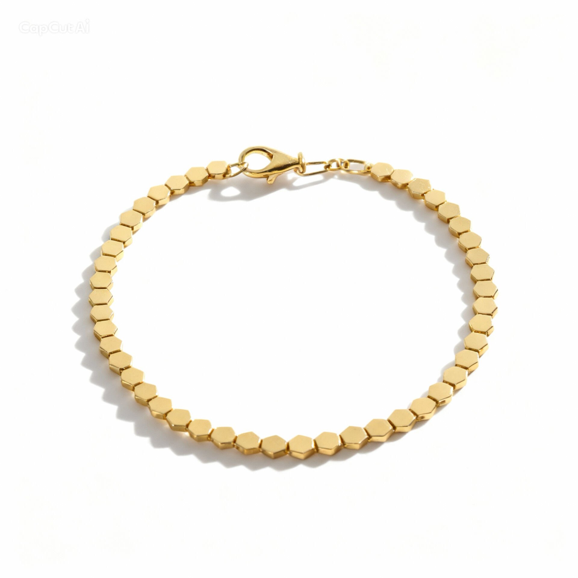 Petek Tasarım Altın Bileklik