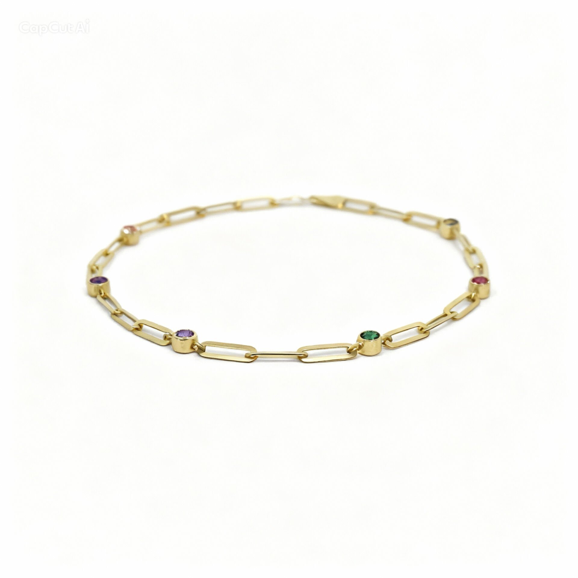 Renkli Zirkon Taşlı Bileklik