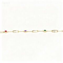 Renkli Zirkon Taşlı Bileklik