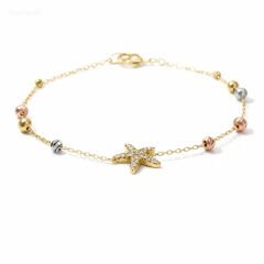 Deniz Yıldızı Figürlü Altın Bileklik