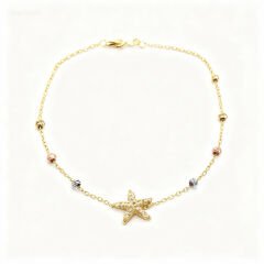 Deniz Yıldızı Figürlü Altın Bileklik