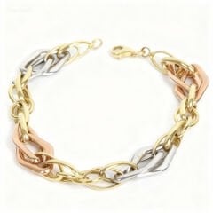 Çift Renk Altın Zincir Bileklik