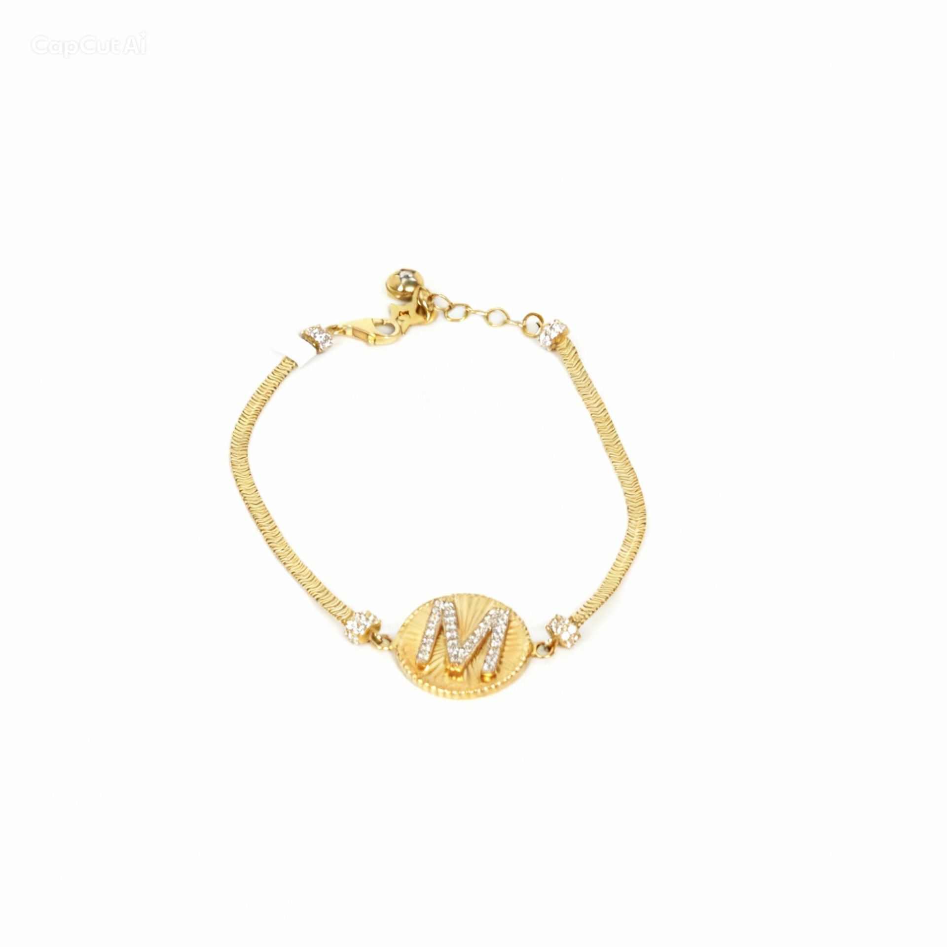 M Harfli Altın Bileklik