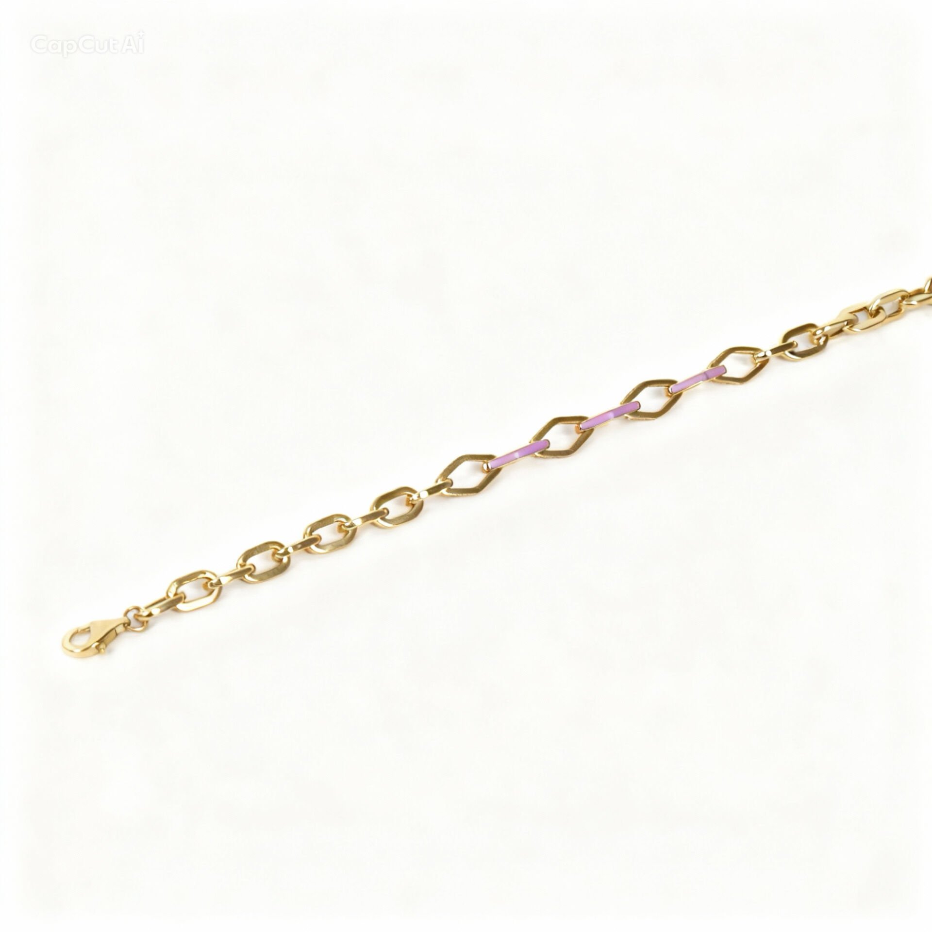 Taşlı Halka Model Altın Bileklik