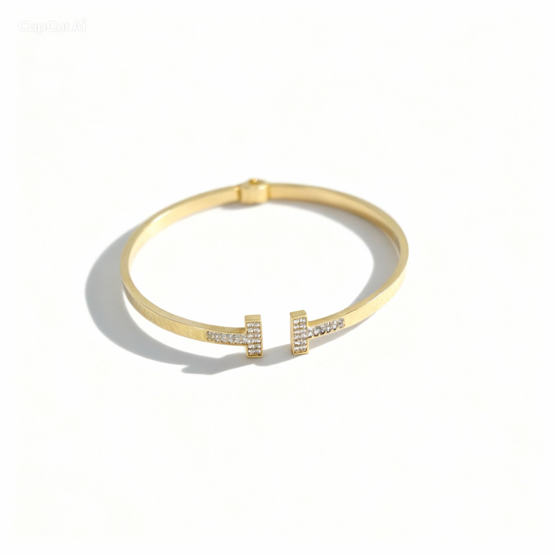 Taşlı Altın T Kelepçe