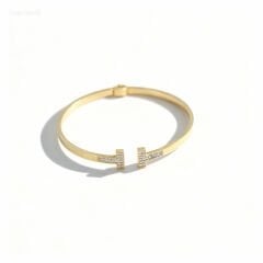 Taşlı Altın T Kelepçe