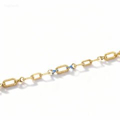 Turkuaz mineli Ataç Zincir bileklik