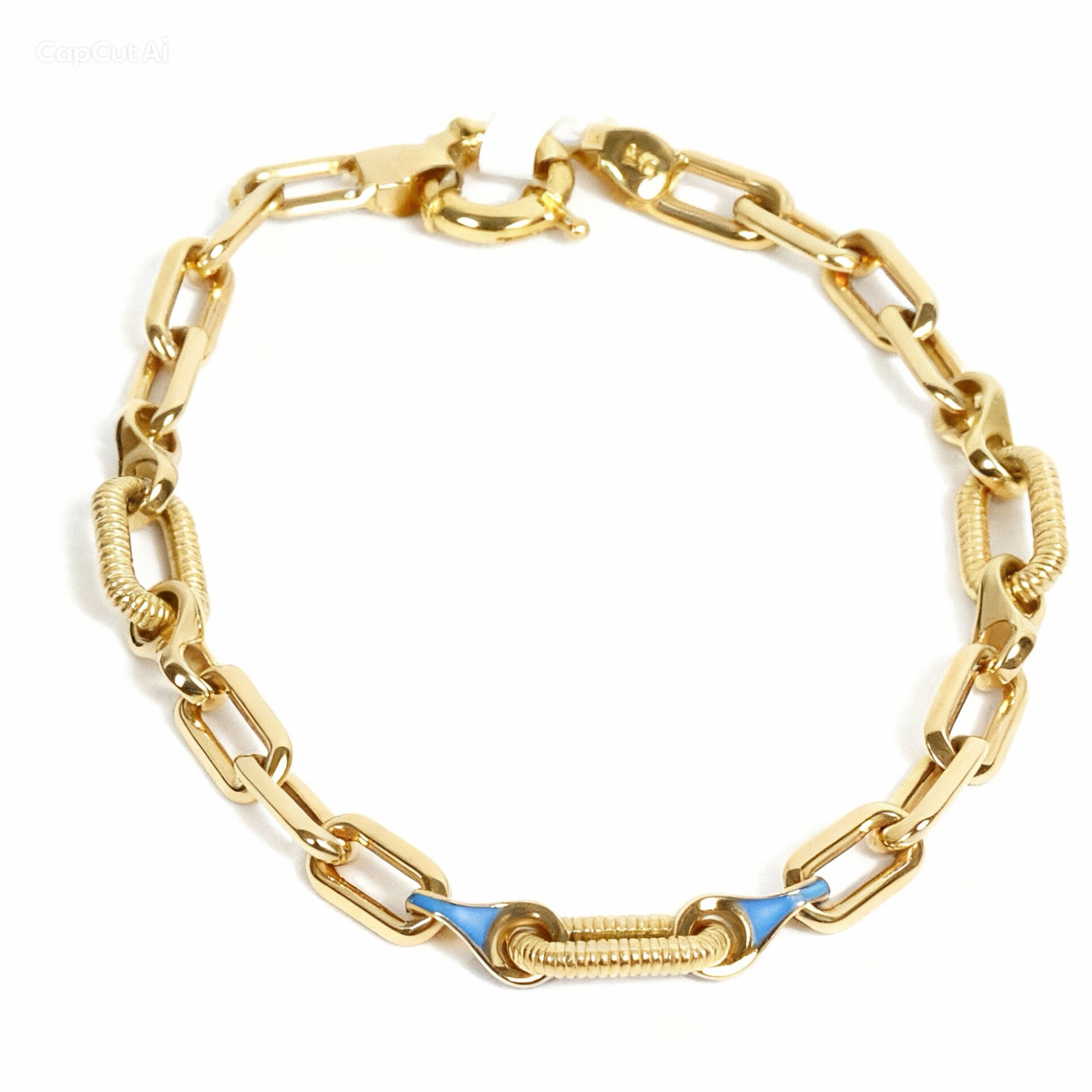 Turkuaz mineli Ataç Zincir bileklik