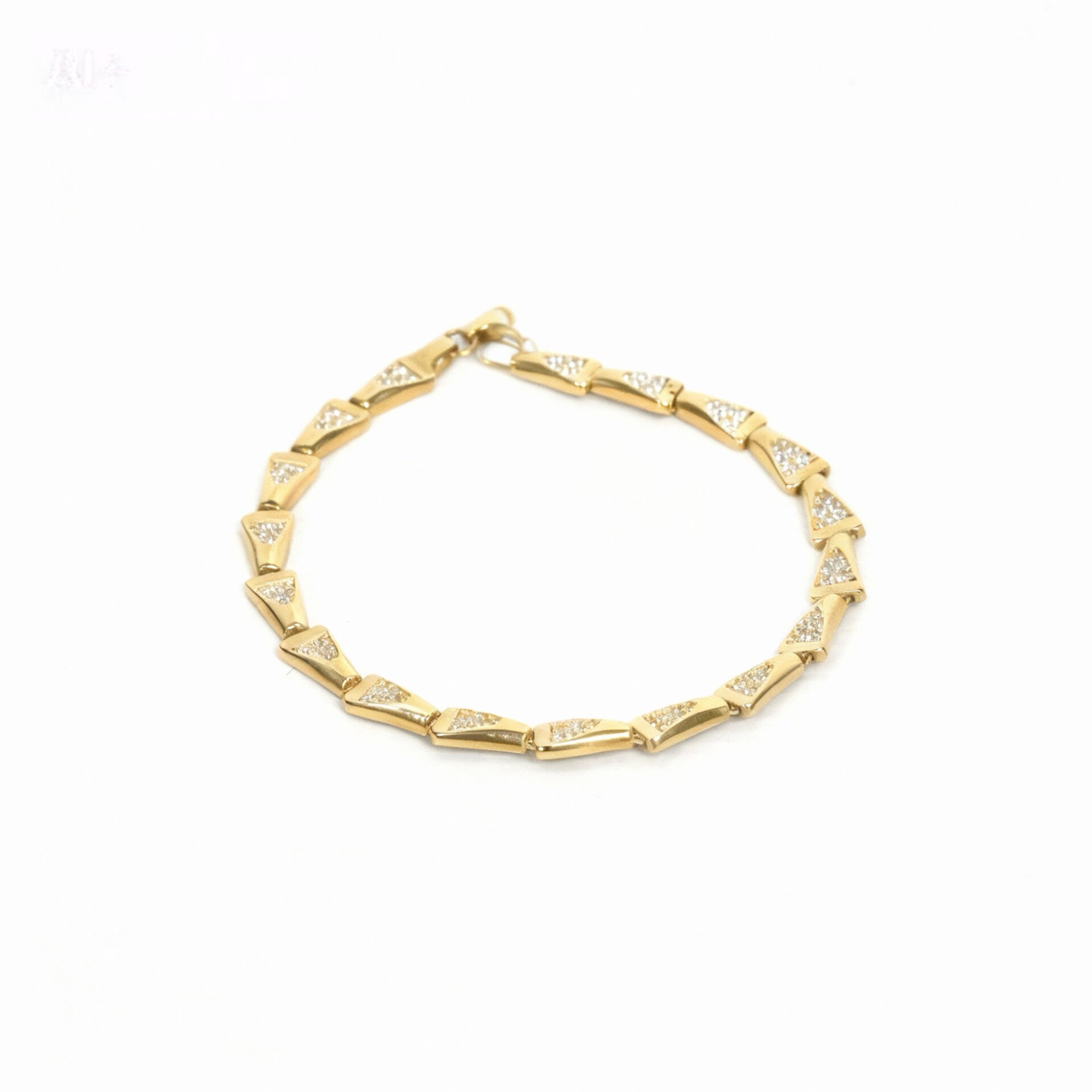 Üçgen Prizma Tasarım Altın Bileklik