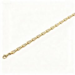 Üçgen Prizma Tasarım Altın Bileklik