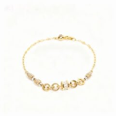 Altın Taşlı Tasarım Bileklik