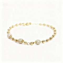 Kar topu altın bileklik