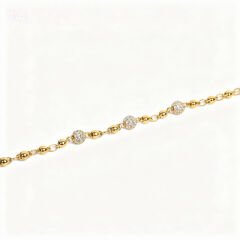 Kar topu altın bileklik