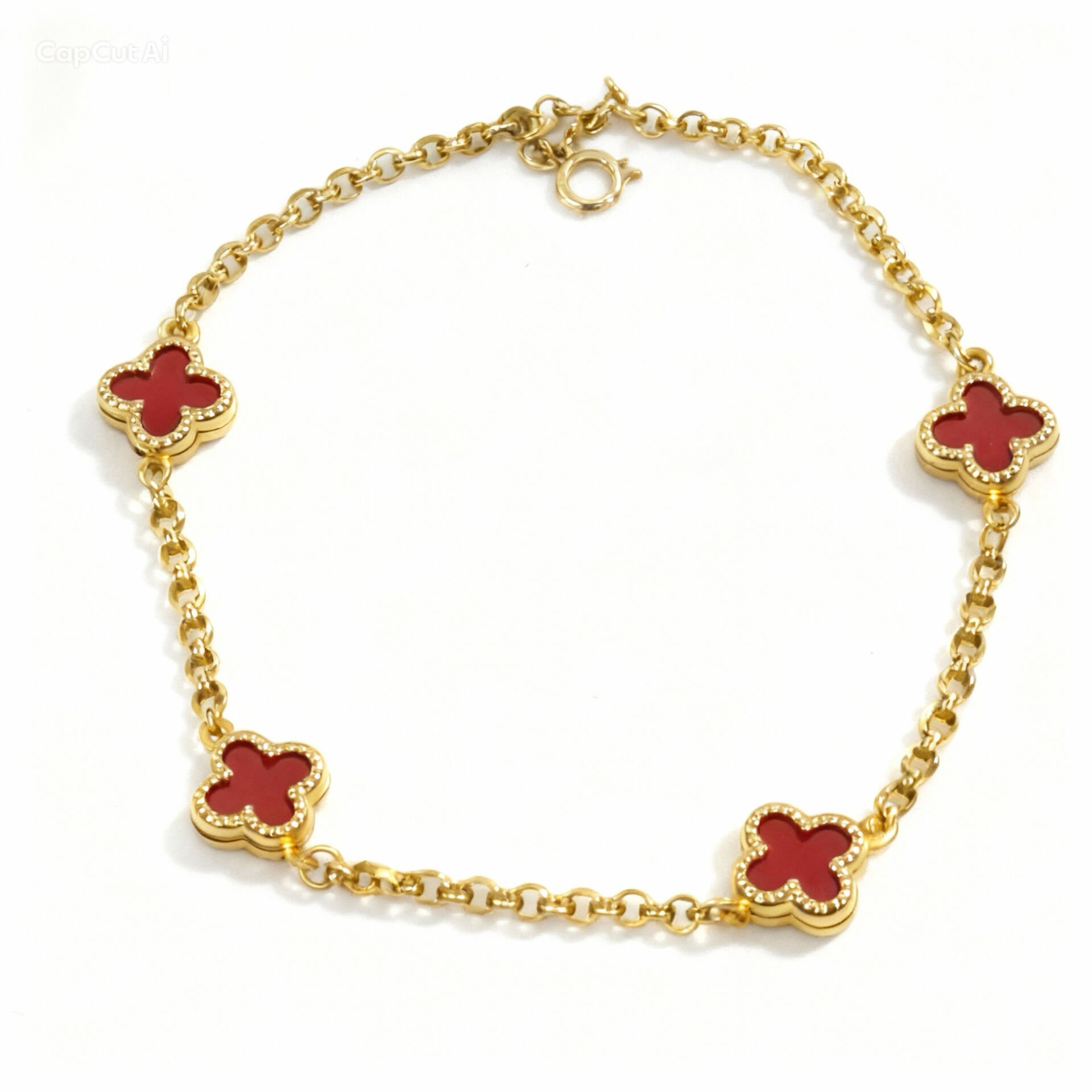 4 yoncalı altın bileklik