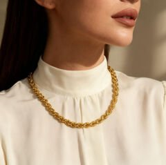 Altın tasarım kolye