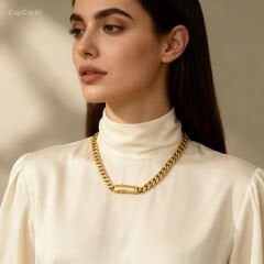 Taşsız Altın Gurmet Kolye