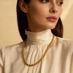 Halat Altın Zincir Kolye