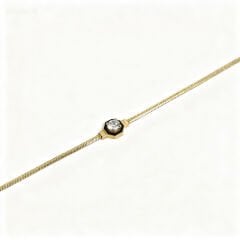 Altın Balık Sırtı Zincir Tektaş Set