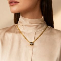 Altın Balık Sırtı Zincir Tektaş Set