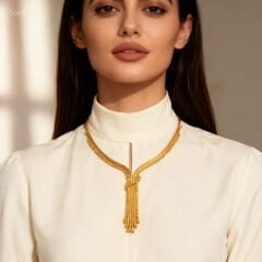 Altın Dorika Hasır Örgü Set