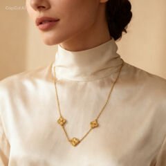 3 Yoncalı Altın Set