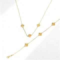 3 Yoncalı Altın Set