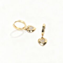 Düz Altın Halka Küpe