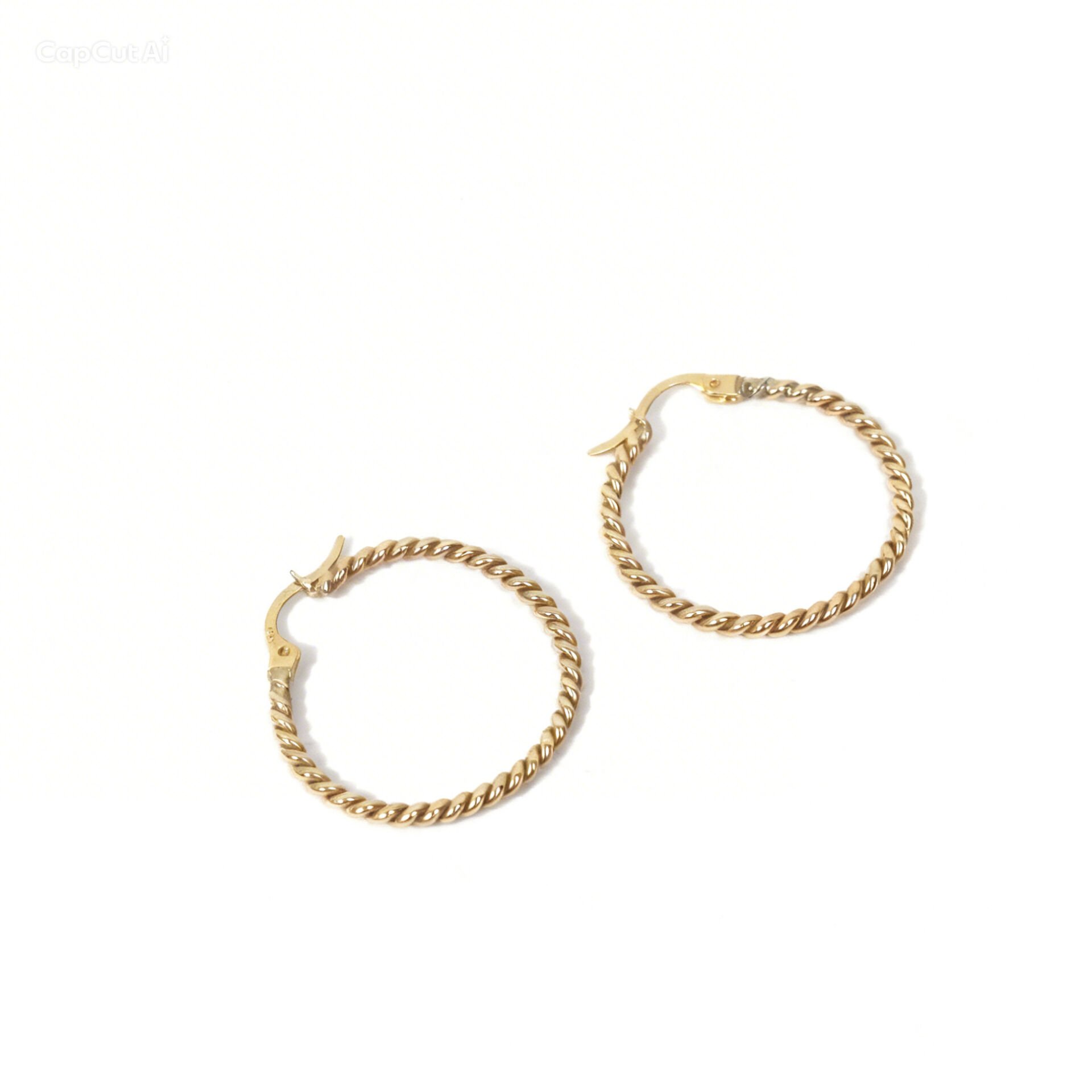 Burgulu Altın Halka Küpe