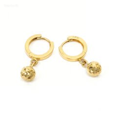 Altın Dangle Ball Küpe