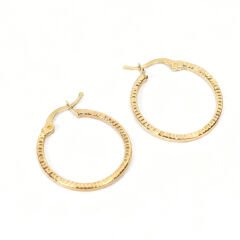 Ray spiral altın halka küpe