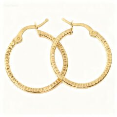 Ray spiral altın halka küpe