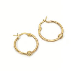 Cilalı Toplu Altın Küpe