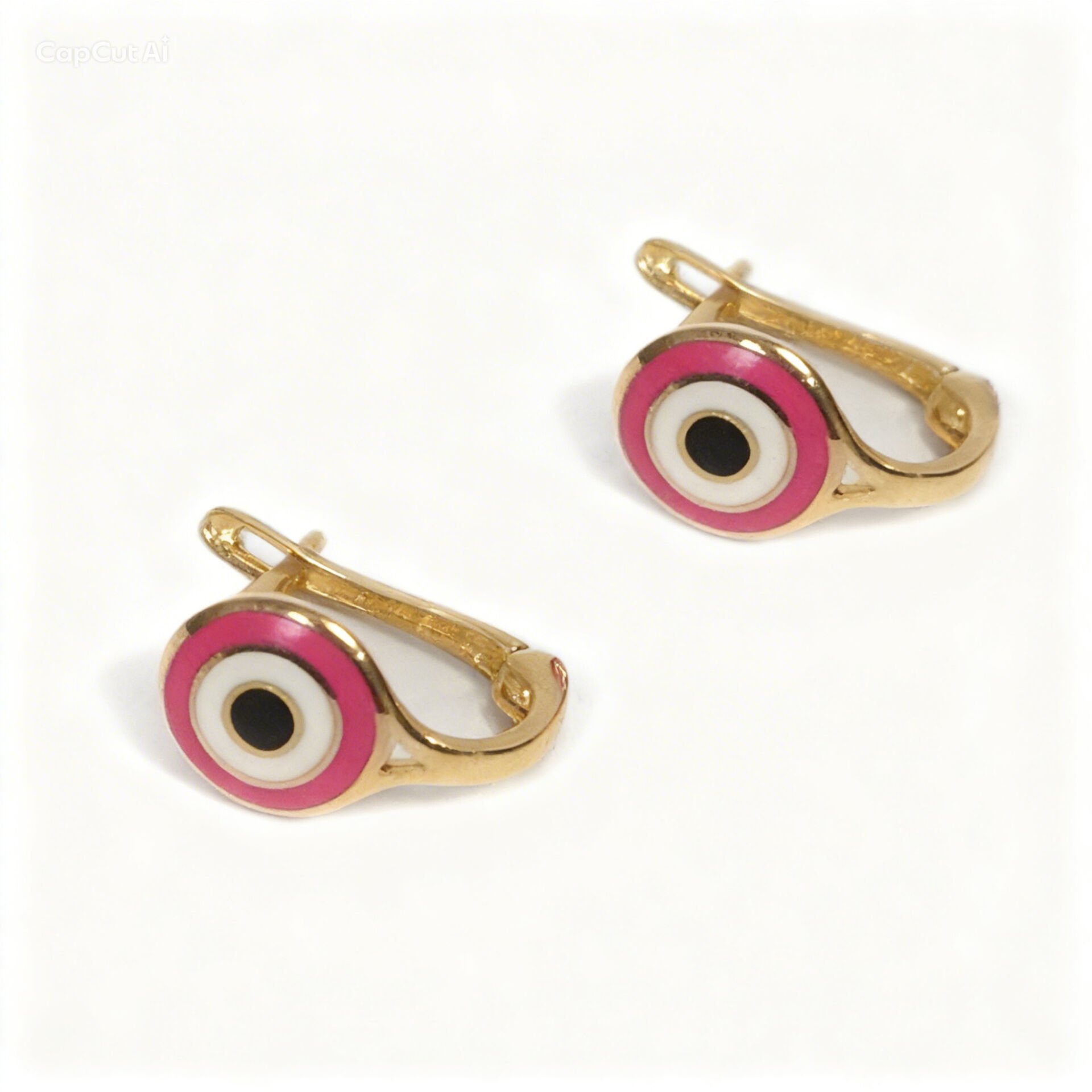 Nazar Boncuklu Altın Çocuk Küpe