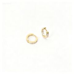 Baget Taşlı Altın Çocuk Küpe