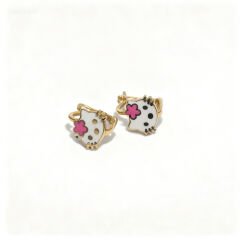 Hello kitty altın çocuk küpe