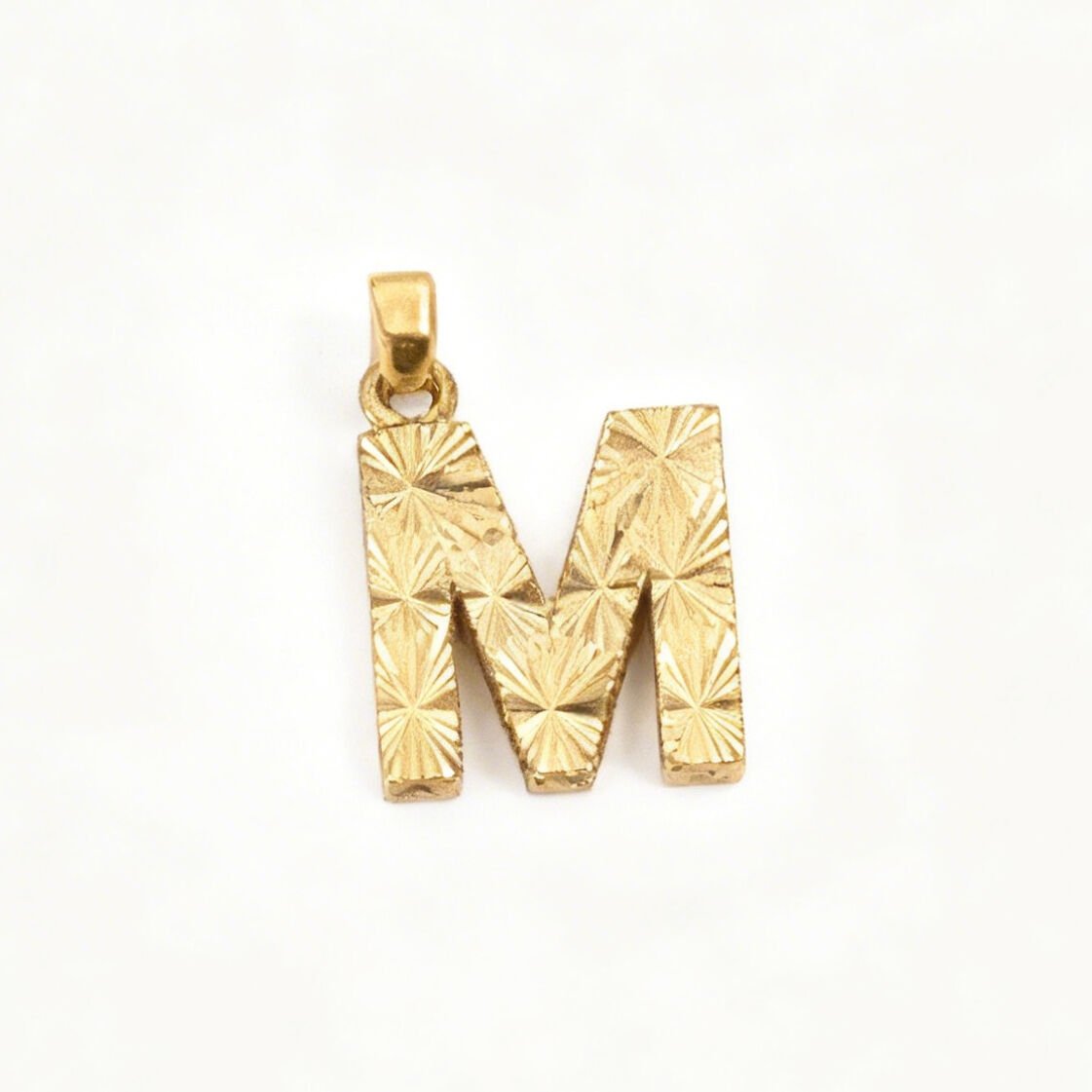 14 Ayar Altın M Harf Altın Kolye Ucu