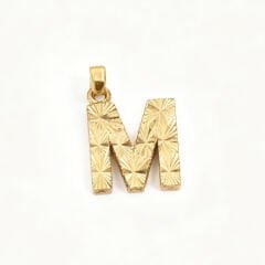 14 Ayar Altın M Harf Altın Kolye Ucu
