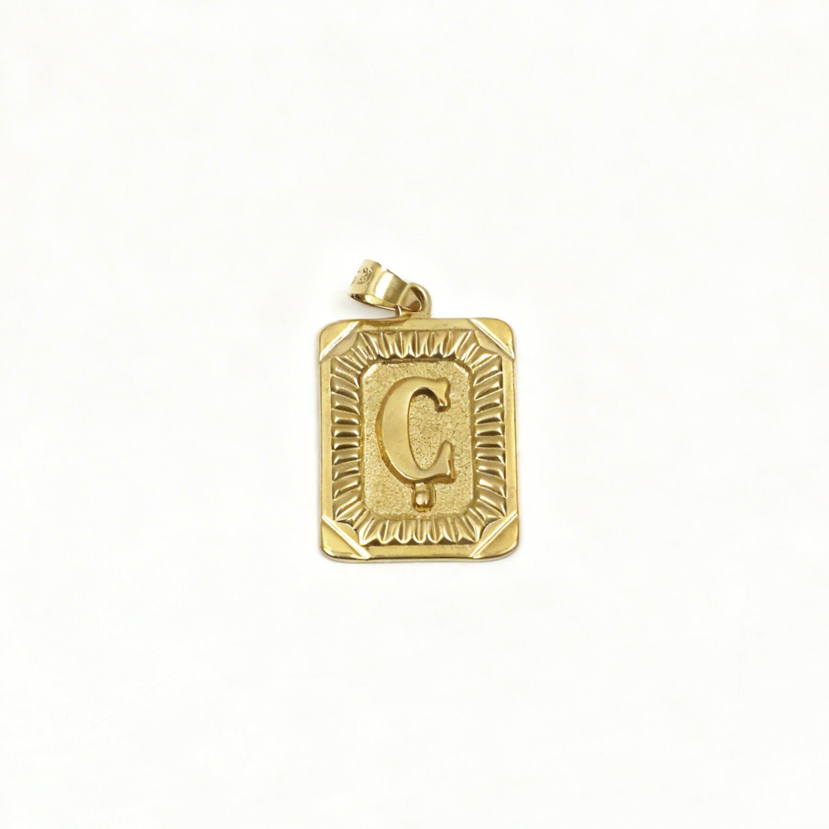 14 Ayar Ç Harfi Altın Kolye Ucu