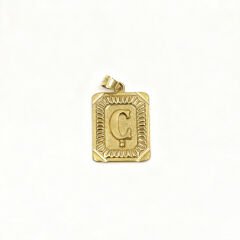 14 Ayar Ç Harfi Altın Kolye Ucu